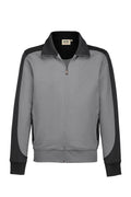 HAKRO Sweatjacke Contrast Mikralinar® titan/anthrazit