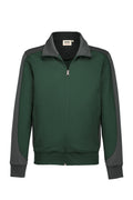 HAKRO Sweatjacke Contrast Mikralinar® tanne/anthrazit