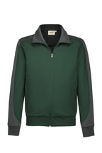 HAKRO Sweatjacke Contrast Mikralinar® tanne/anthrazit