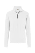 HAKRO Zip-Longsleeve Piqué MIKRALINAR ECO weiß