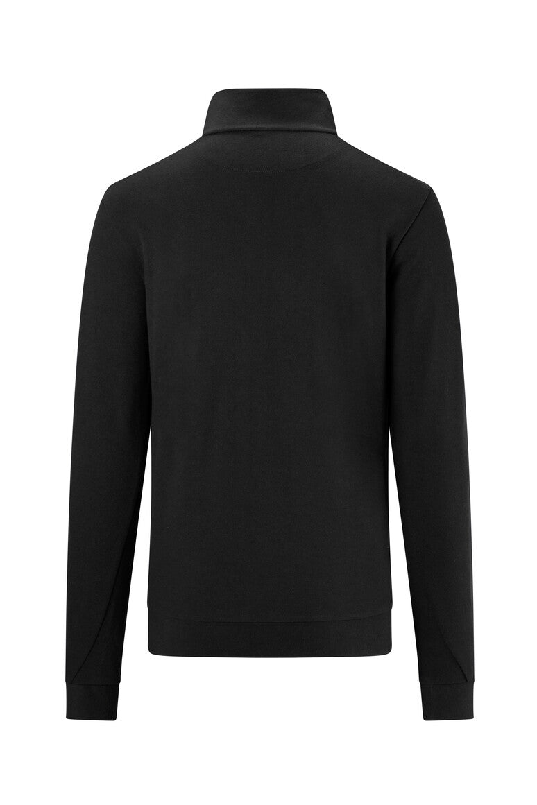 HAKRO Zip-Longsleeve Piqué MIKRALINAR ECO schwarz