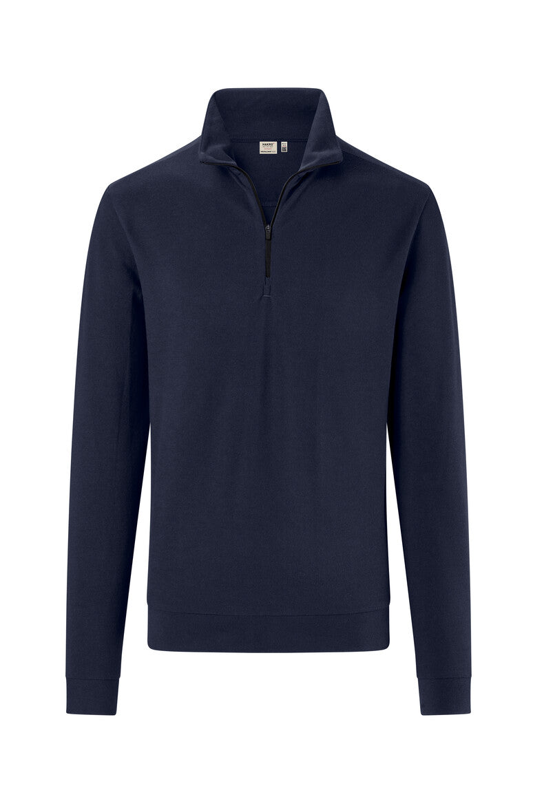 HAKRO Zip-Longsleeve Piqué MIKRALINAR ECO tinte