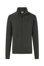 HAKRO Zip-Longsleeve Piqué MIKRALINAR ECO karbongrau