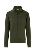 HAKRO Zip-Longsleeve Piqué MIKRALINAR ECO olive