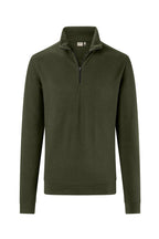 HAKRO Zip-Longsleeve Piqué MIKRALINAR ECO olive