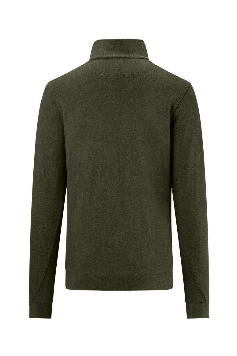 HAKRO Zip-Longsleeve Piqué MIKRALINAR ECO olive
