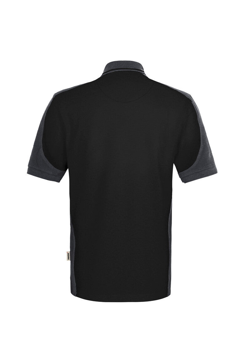 HAKRO Poloshirt Contrast  MIKRALINAR ECO schwarz/karbongrau