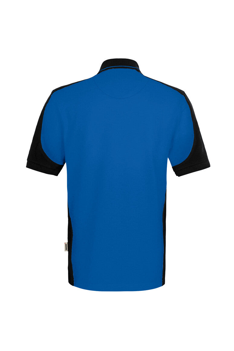 HAKRO Poloshirt Contrast  MIKRALINAR ECO royalblau/schwarz