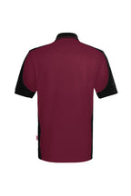 HAKRO Poloshirt Contrast  MIKRALINAR ECO weinrot/schwarz