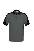 HAKRO Poloshirt Contrast  MIKRALINAR ECO anthrazit/schwarz
