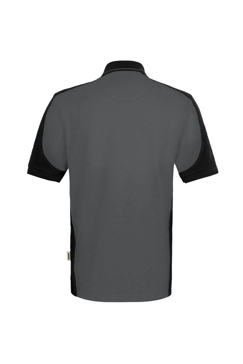 HAKRO Poloshirt Contrast  MIKRALINAR ECO anthrazit/schwarz