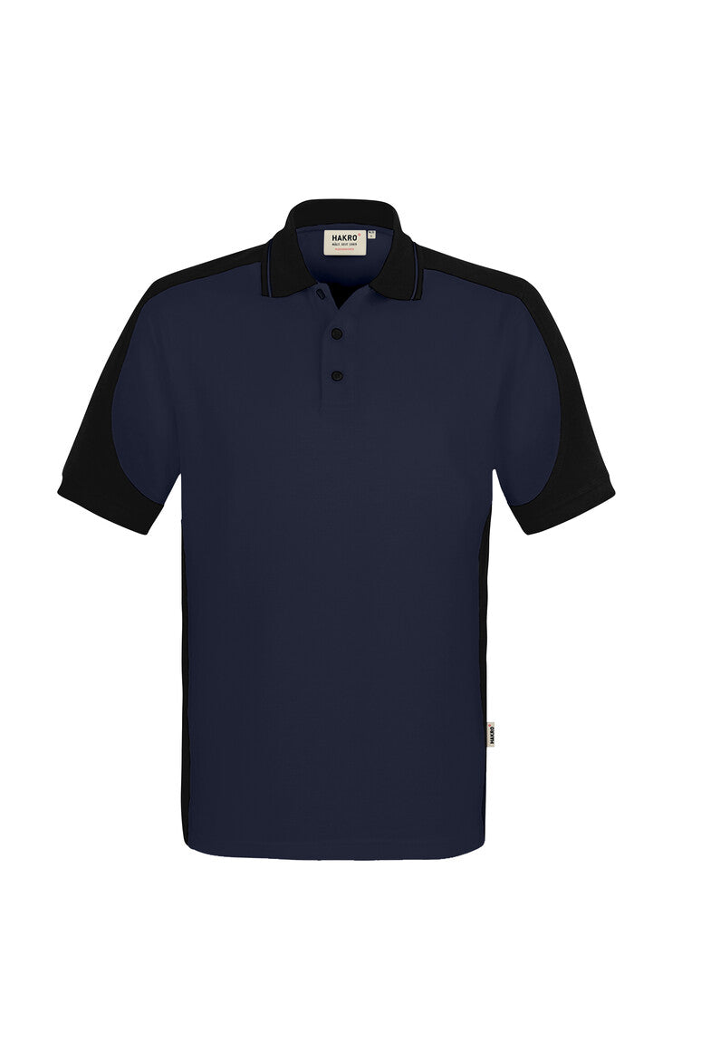 HAKRO Poloshirt Contrast  MIKRALINAR ECO tinte/schwarz