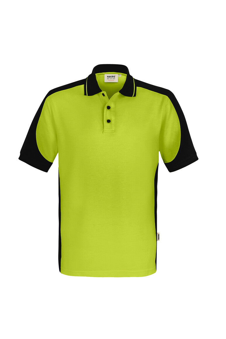 HAKRO Poloshirt Contrast  MIKRALINAR ECO kiwi/schwarz