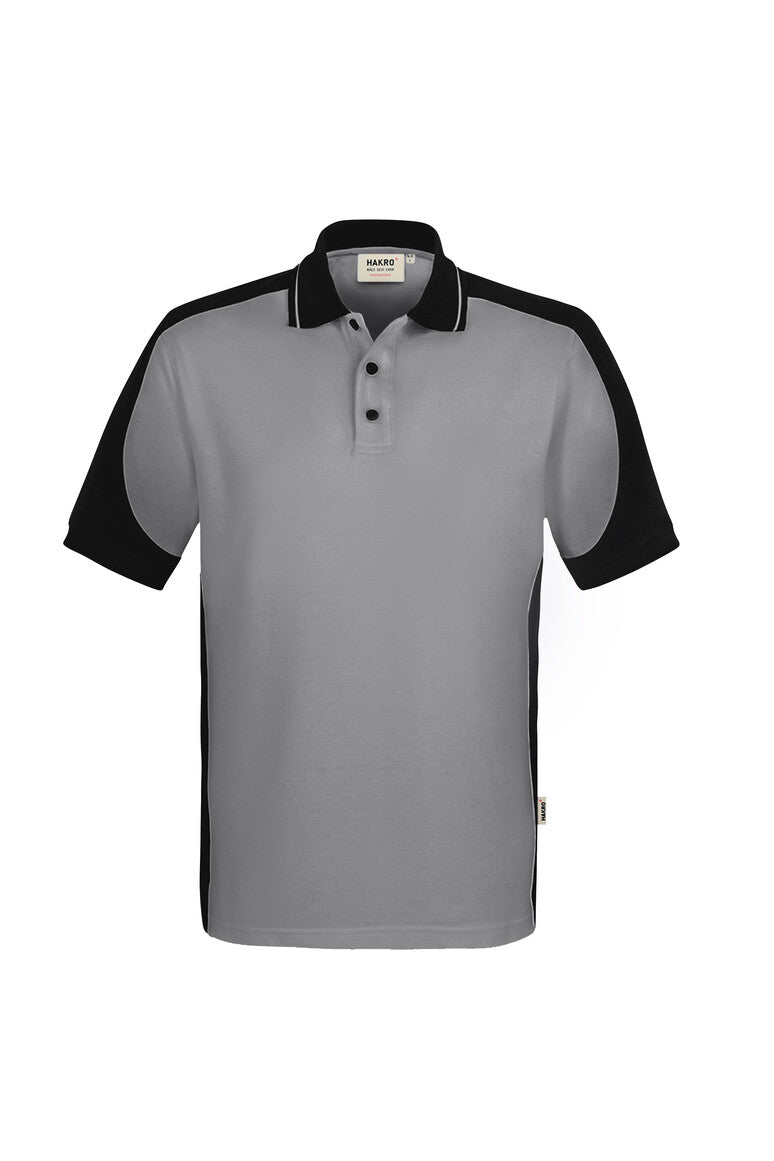 HAKRO Poloshirt Contrast  MIKRALINAR ECO titan/schwarz