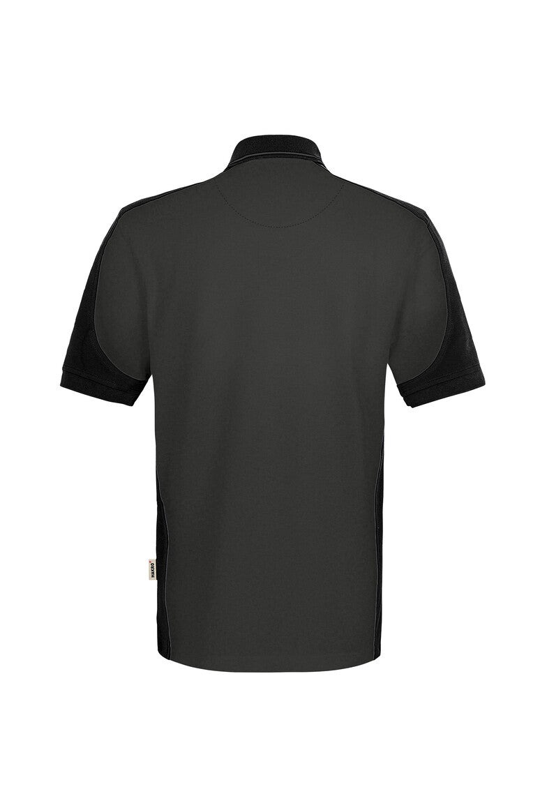 HAKRO Poloshirt Contrast  MIKRALINAR ECO karbongrau/schwarz