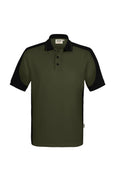 HAKRO Poloshirt Contrast  MIKRALINAR ECO olive/schwarz