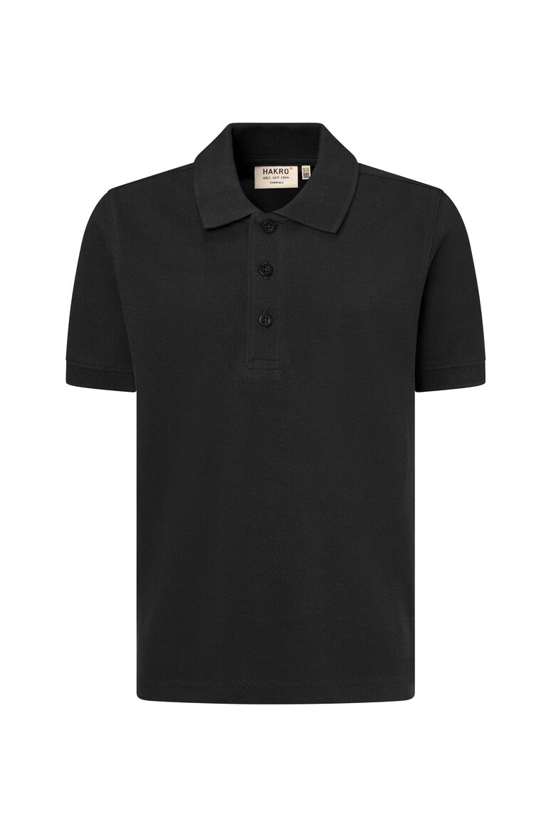 HAKRO Kinder Poloshirt Bio-Baumwolle schwarz