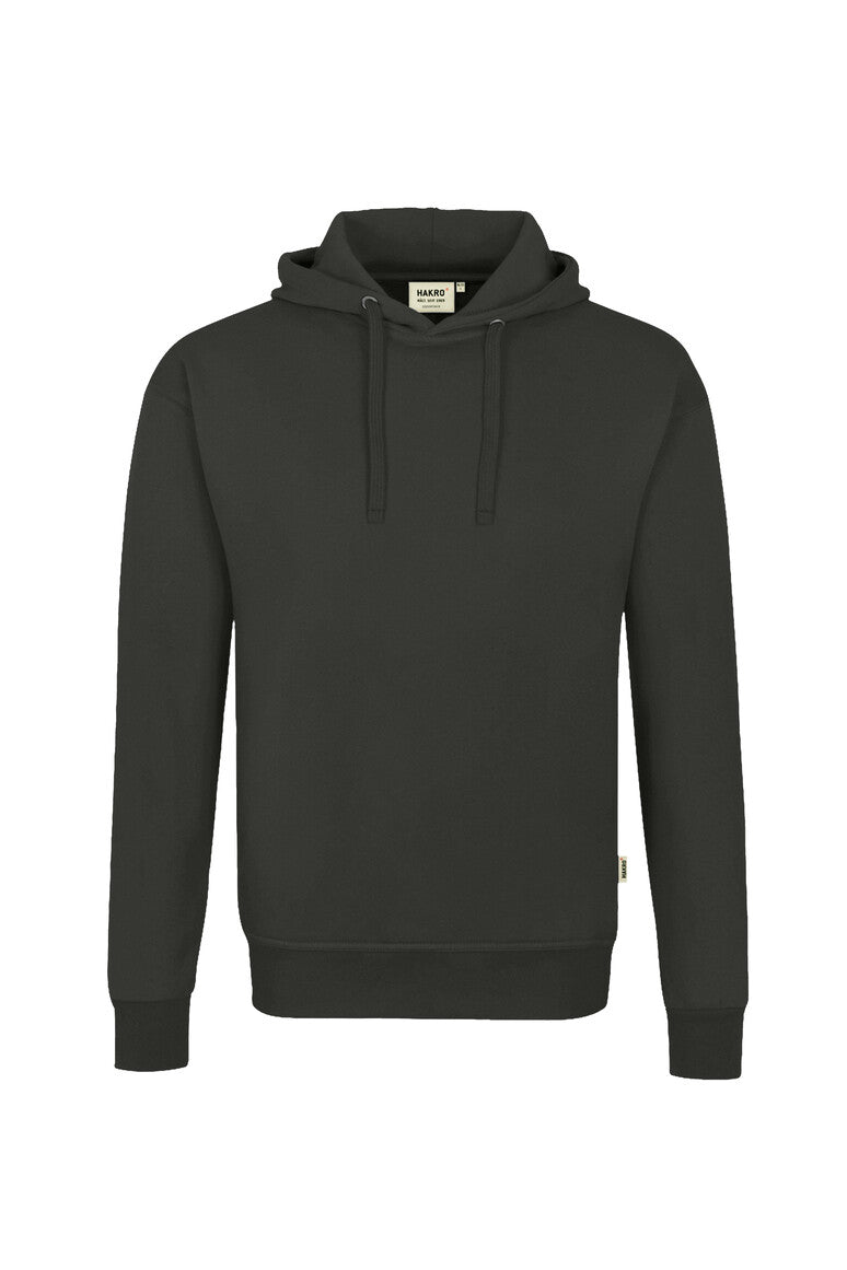 HAKRO Kapuzen-Sweatshirt Bio-Baumwolle GOTS karbongrau