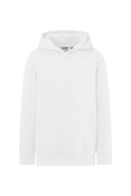 HAKRO Kinder Kapuzen-Sweatshirt Bio-Baumwolle weiß