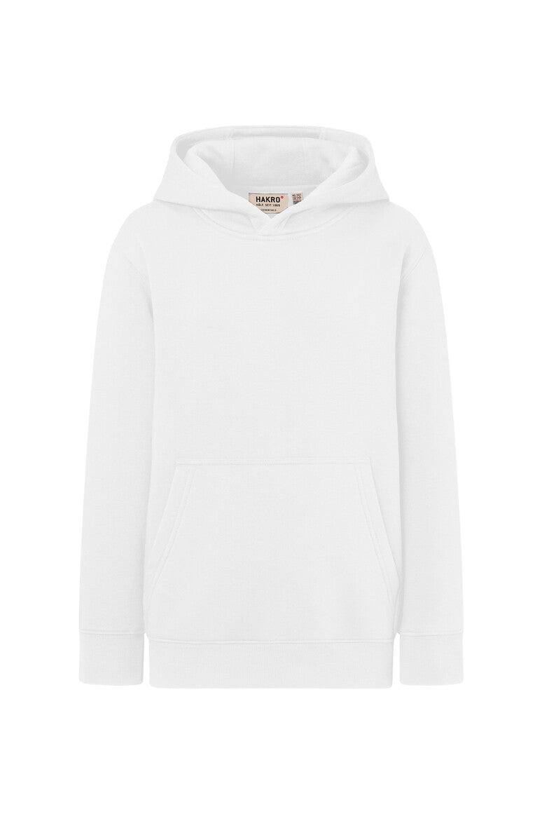 HAKRO Kinder Kapuzen-Sweatshirt Bio-Baumwolle weiß