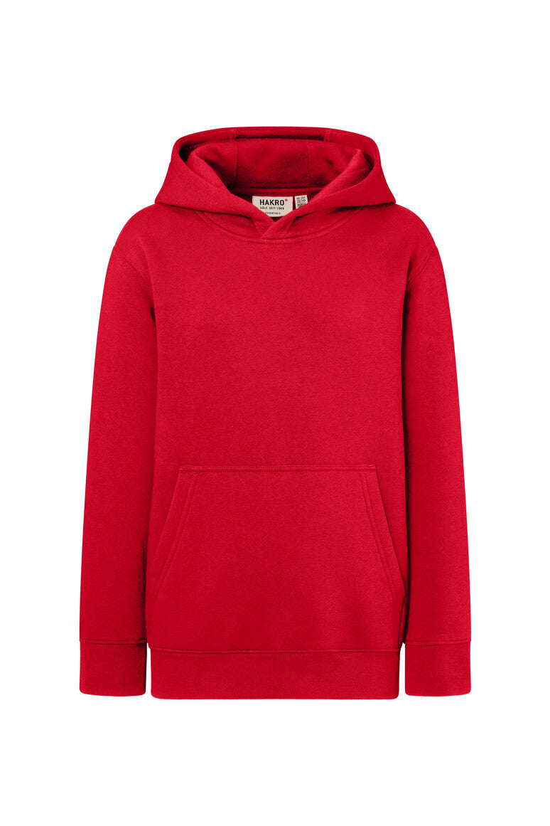 HAKRO Kinder Kapuzen-Sweatshirt Bio-Baumwolle rot