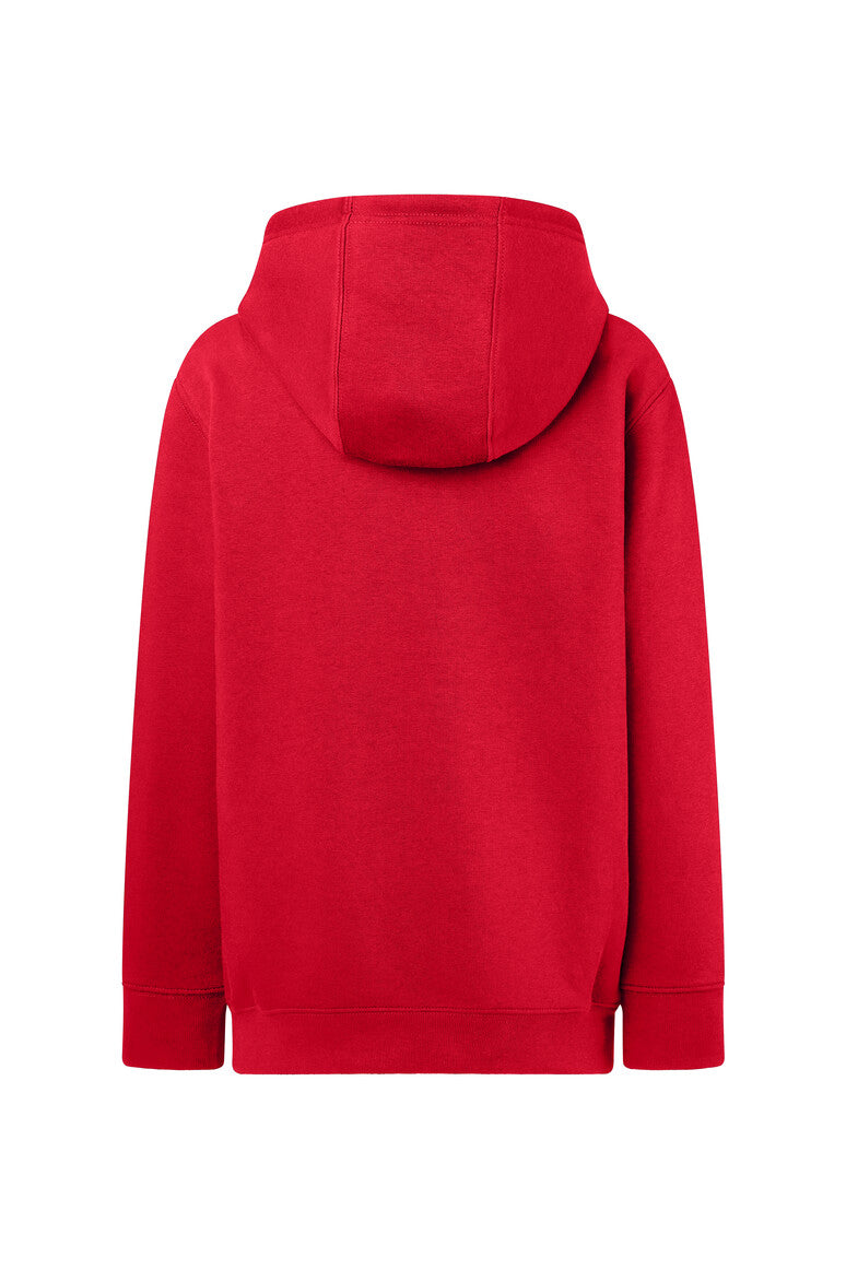 HAKRO Kinder Kapuzen-Sweatshirt Bio-Baumwolle rot