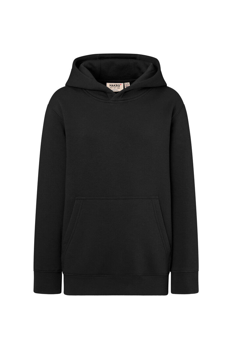 HAKRO Kinder Kapuzen-Sweatshirt Bio-Baumwolle schwarz