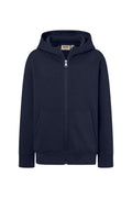 HAKRO Kinder Kapuzen-Sweatjacke Bio-Baumwolle tinte
