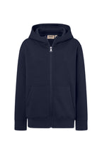 HAKRO Kinder Kapuzen-Sweatjacke Bio-Baumwolle tinte