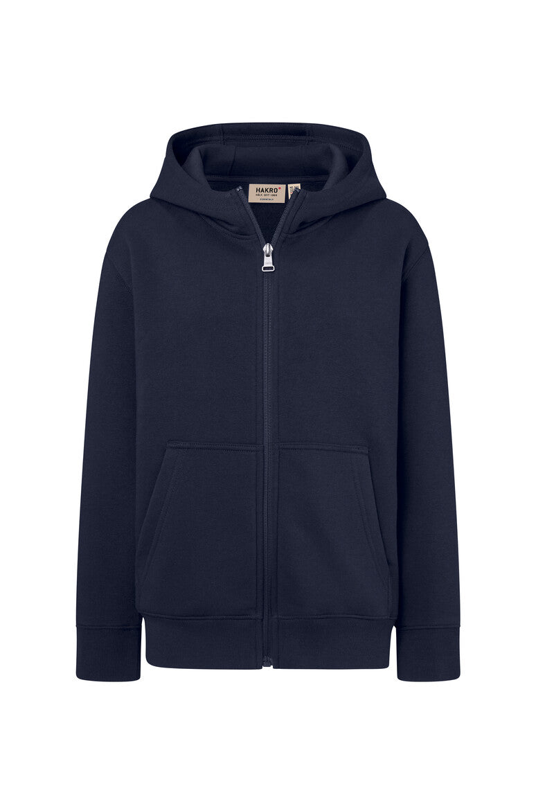 HAKRO Kinder Kapuzen-Sweatjacke Bio-Baumwolle tinte