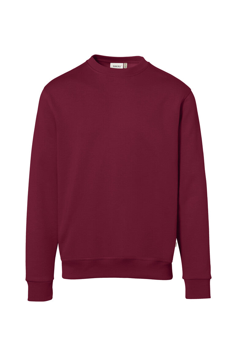 HAKRO Sweatshirt Bio-Baumwolle GOTS weinrot