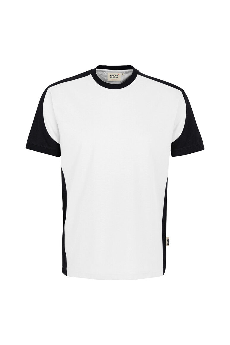 HAKRO T-Shirt Contrast MIKRALINAR ECO weiß/schwarz