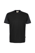 HAKRO T-Shirt Contrast MIKRALINAR ECO schwarz/karbongrau