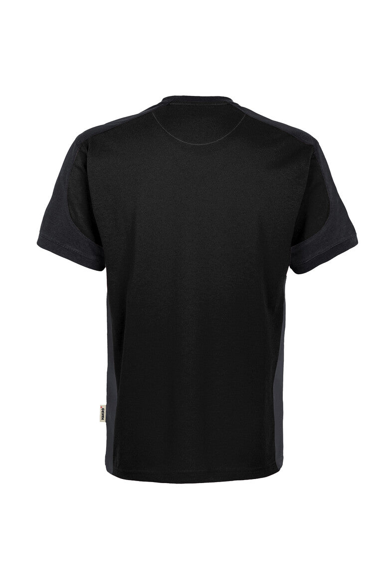 HAKRO T-Shirt Contrast MIKRALINAR ECO schwarz/karbongrau