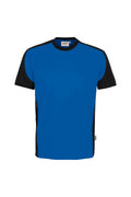 HAKRO T-Shirt Contrast MIKRALINAR ECO royalblau/schwarz