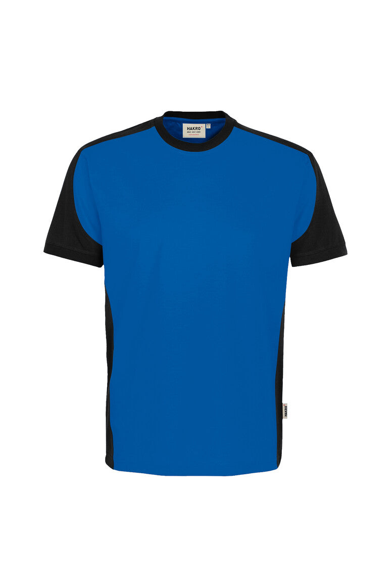 HAKRO T-Shirt Contrast MIKRALINAR ECO royalblau/schwarz
