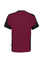 HAKRO T-Shirt Contrast MIKRALINAR ECO weinrot/schwarz