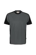 HAKRO T-Shirt Contrast MIKRALINAR ECO anthrazit/schwarz