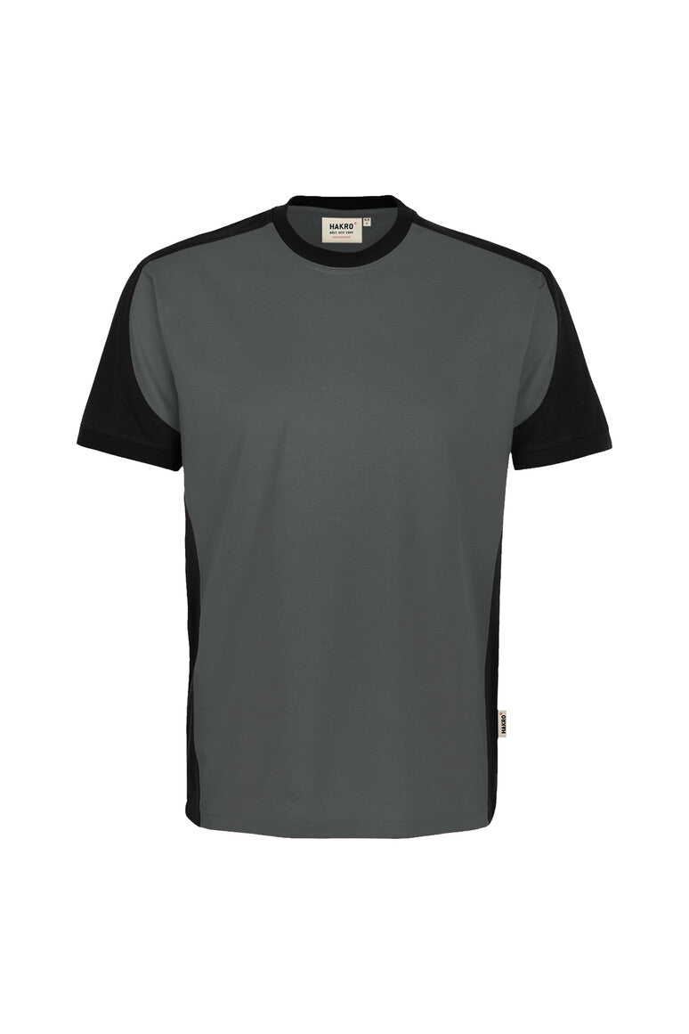 HAKRO T-Shirt Contrast MIKRALINAR ECO anthrazit/schwarz