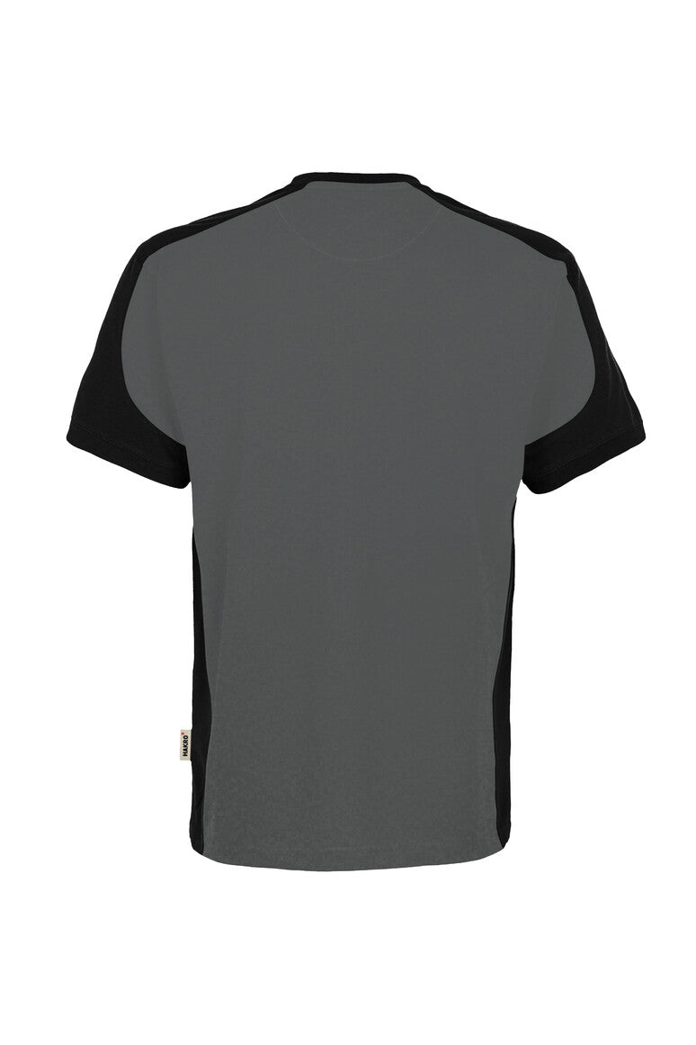 HAKRO T-Shirt Contrast MIKRALINAR ECO anthrazit/schwarz