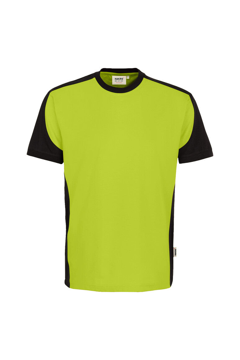 HAKRO T-Shirt Contrast MIKRALINAR ECO kiwi/schwarz