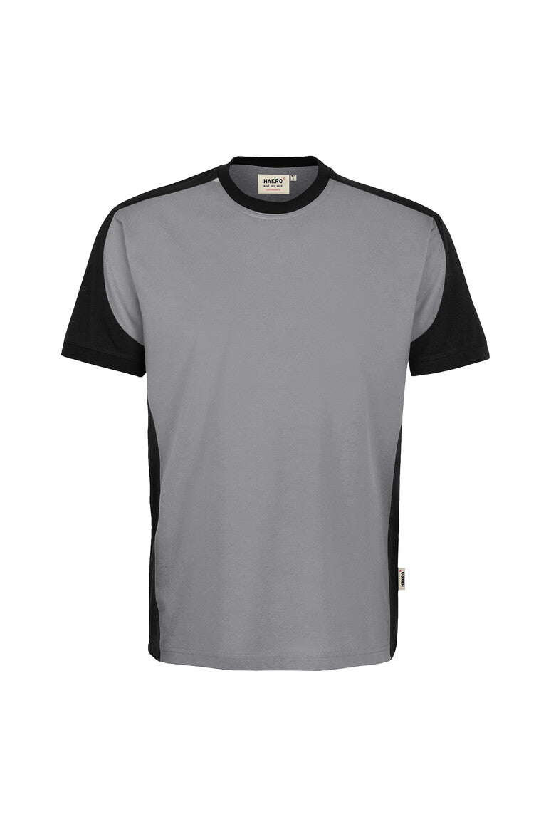 HAKRO T-Shirt Contrast MIKRALINAR ECO titan/schwarz