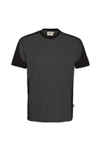 HAKRO T-Shirt Contrast MIKRALINAR ECO karbongrau/schwarz