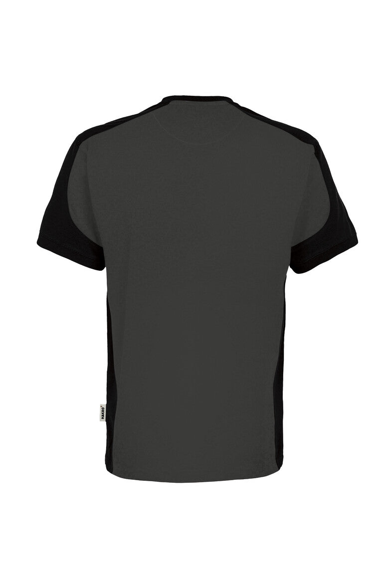 HAKRO T-Shirt Contrast MIKRALINAR ECO karbongrau/schwarz