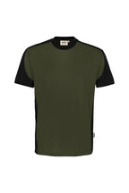 HAKRO T-Shirt Contrast MIKRALINAR ECO olive/schwarz