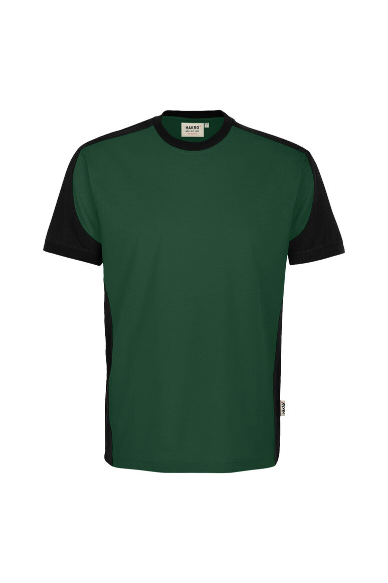 HAKRO T-Shirt Contrast MIKRALINAR ECO tanne/schwarz