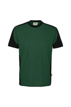 HAKRO T-Shirt Contrast MIKRALINAR ECO tanne/schwarz