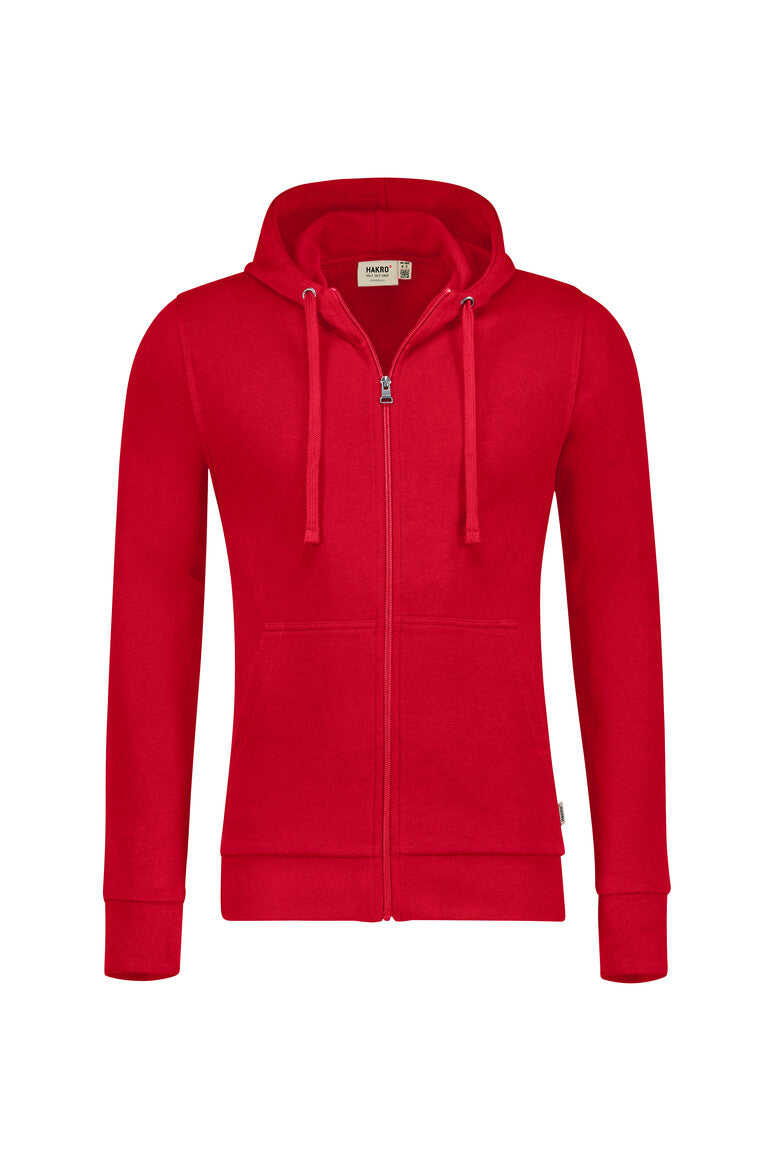 HAKRO Kapuzen-Sweatjacke Premium rot