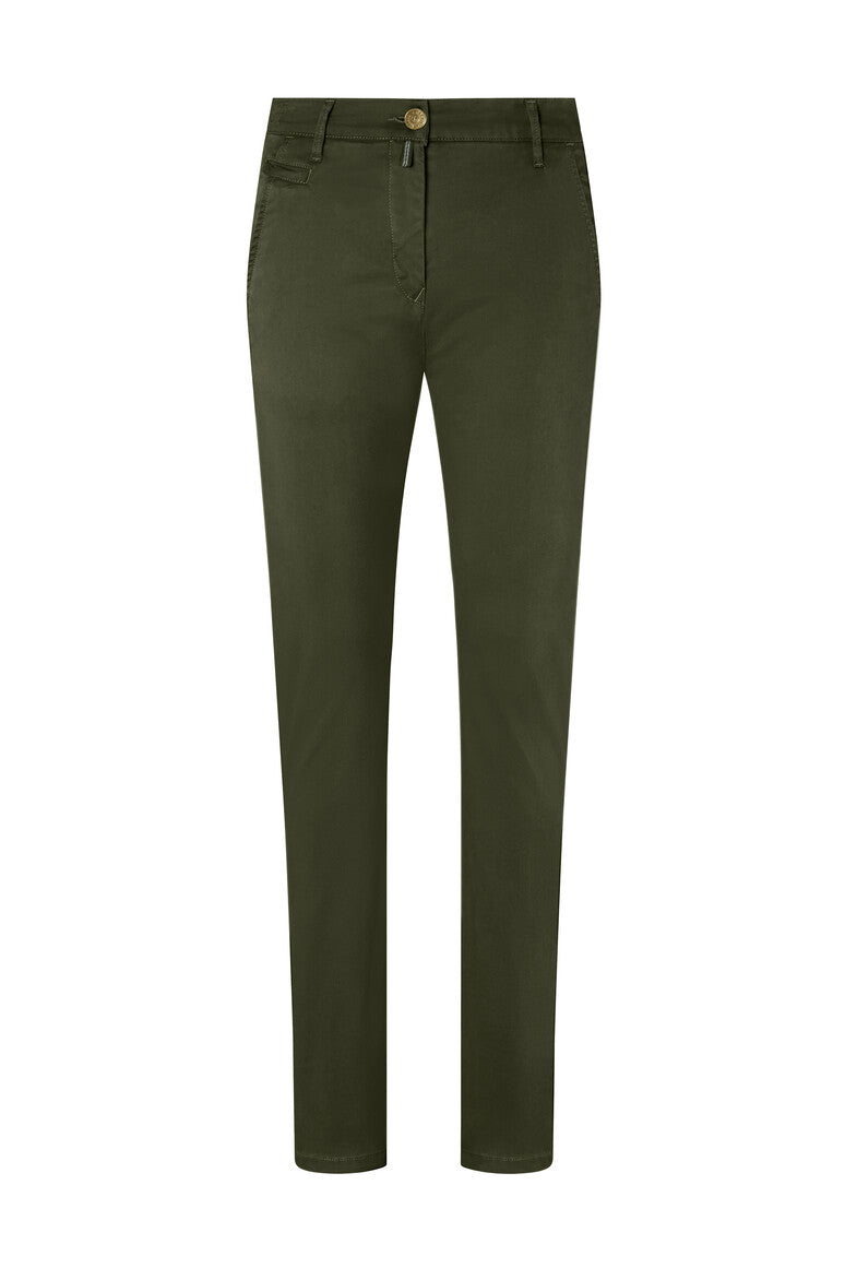 HAKRO Damen Chinohose X-Stretch olive