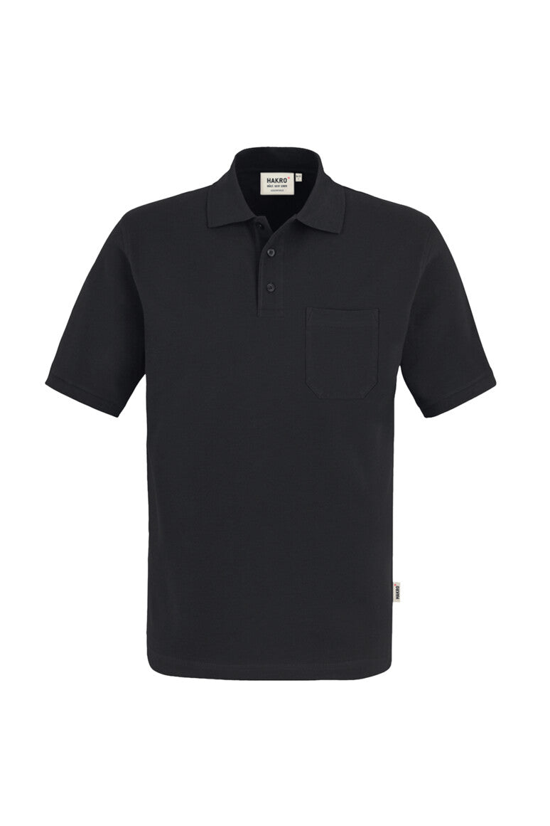 HAKRO Pocket-Poloshirt Top schwarz